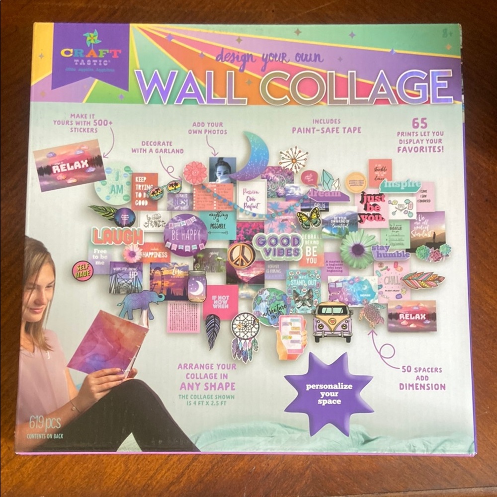 Craft Art & Decals Wall Collage Kit (619 pcs). New!Craft-Tastic by Ann Williams